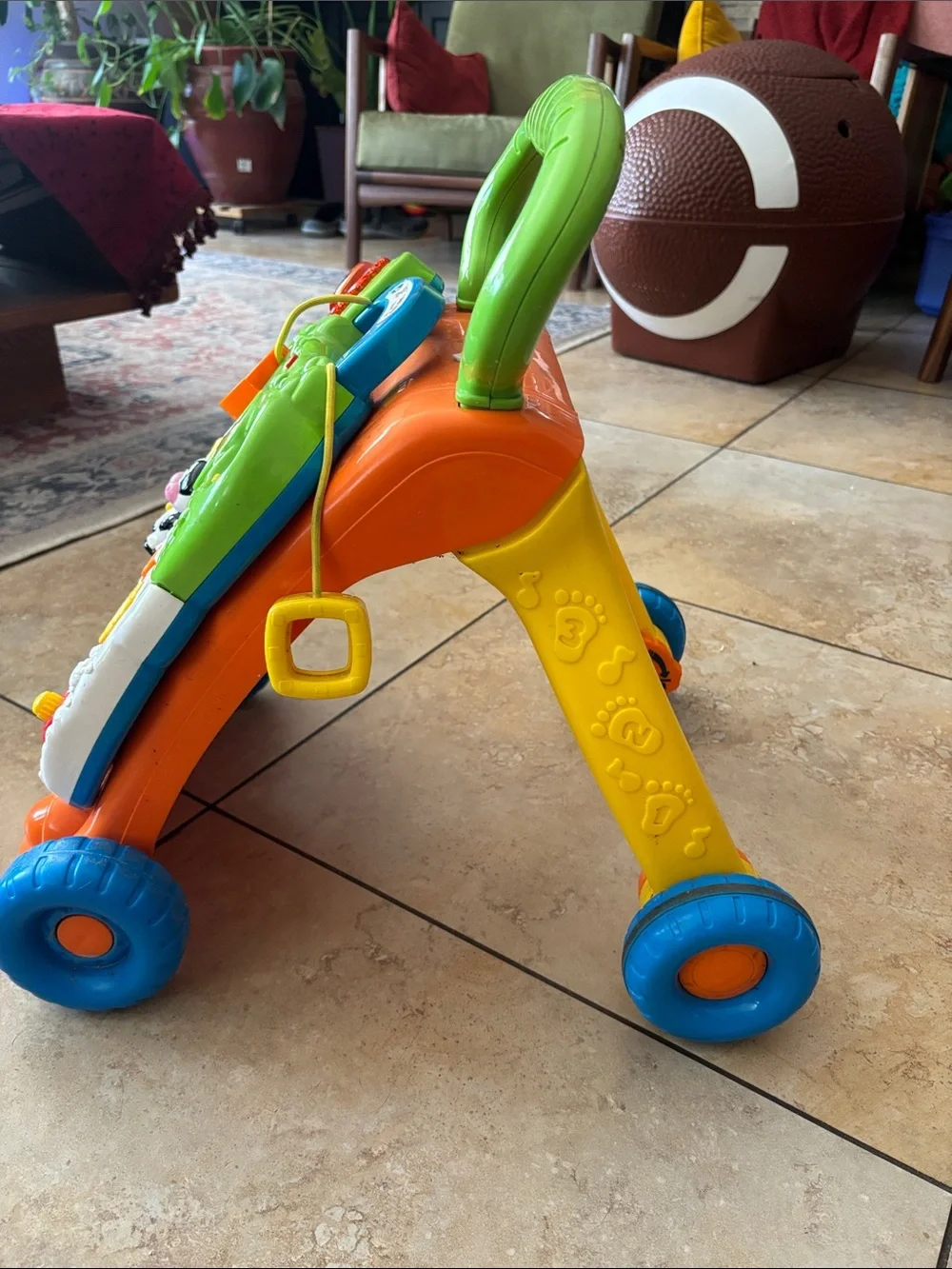 Interactive Toddler Activity Walker - Green/Orange with Music and Lights